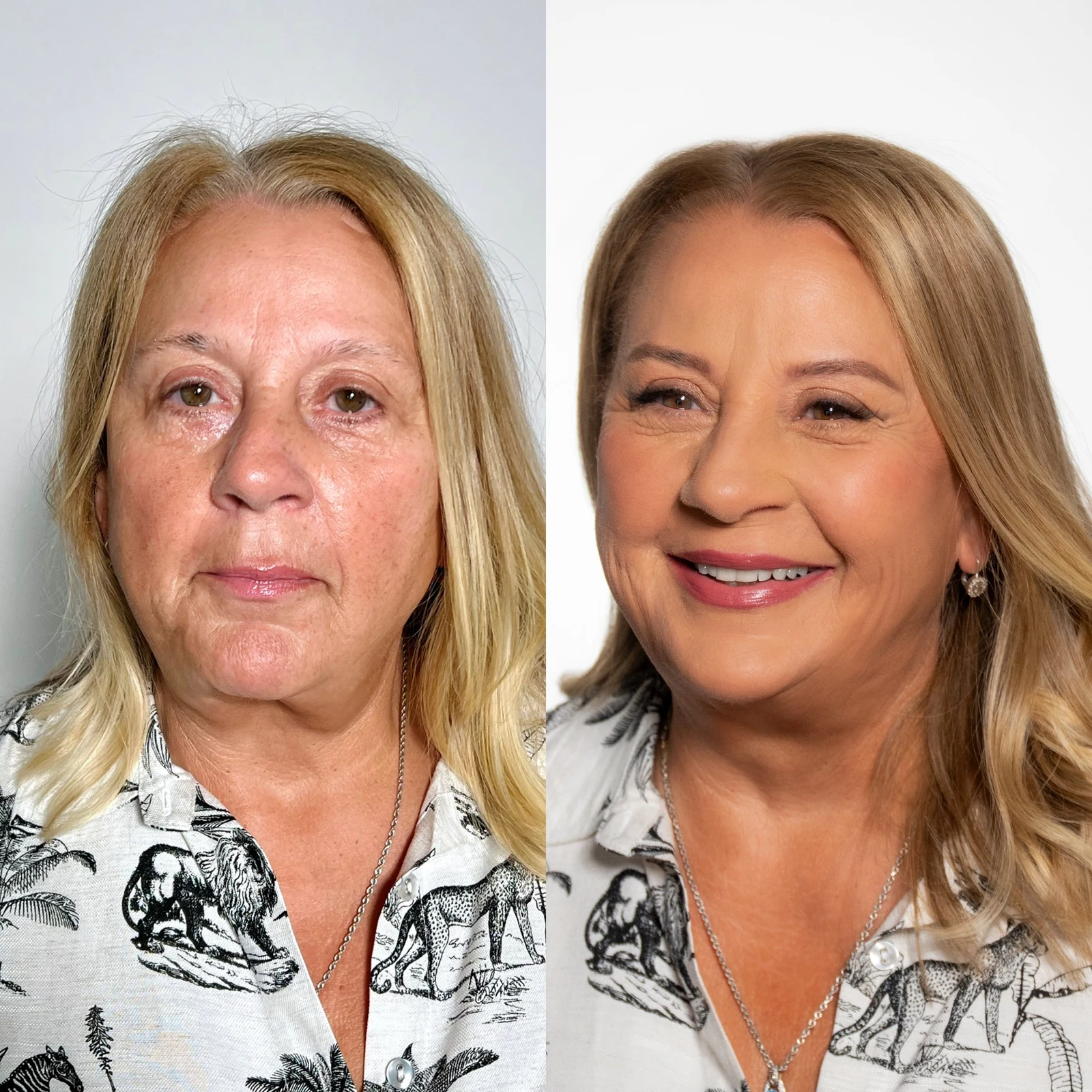 Before-and-after makeup comparison 3 from Refined Beauty Co.